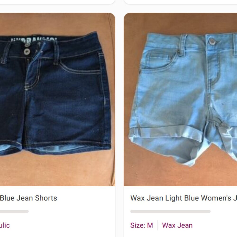 Hydraulic Dark & Light Blue Jean Shorts BUNDLE 2